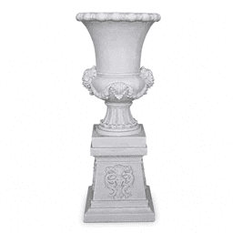 Classical European Urn Planter with Decorative Pedestal product on white background