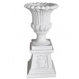 Classical European Garden Urn Planter with Decorative Pedestal product on white background