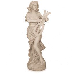 Classical Lyre-Playing Maiden Garden Statue product on white background