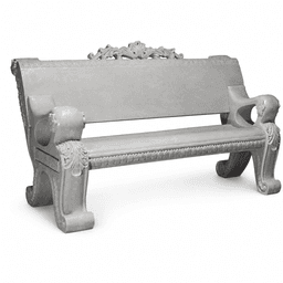 Classical European Ornamental Cast-Stone Garden Bench product on white background
