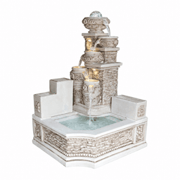 Classical Multi-Tier Cascading Garden Fountain with Reservoir