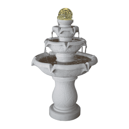 Three-Tier Illuminated Crystal Ball Garden Fountain product on white background
