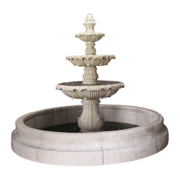 Large European-Style Four-Tier Cascading Garden Fountain product on white background