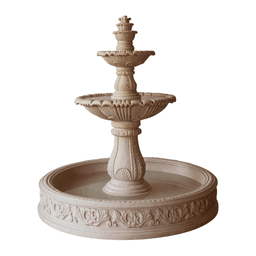 Classical Three-Tier Garden Fountain with Circular Basin product on white background