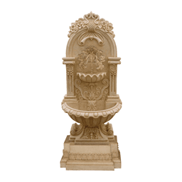 European Classical Floral Relief Freestanding Garden Fountain product on white background