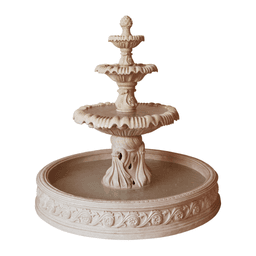 Classical Three-Tier Garden Fountain with Round Basin product on white background