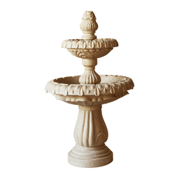 Classical Two-Tier Stone-Style Garden Fountain product on white background