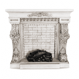 European Classical Floral Carved Decorative Fireplace Mantel product on white background