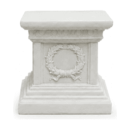 Classical Laurel Wreath Square Garden Pedestal product on white background