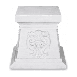 Classical Acanthus Cartouche Square Garden Pedestal product on white background