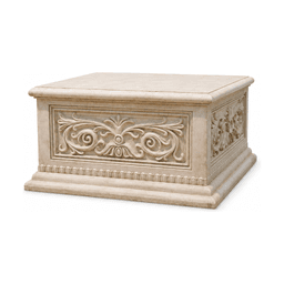 Classical Acanthus Scroll Rectangular Sculpture Plinth product on white background