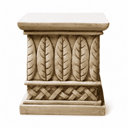 Classical Leaf-Relief Garden Sculpture Pedestal product on white background