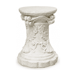 Classical Vine Relief Round Garden Column Pedestal product on white background