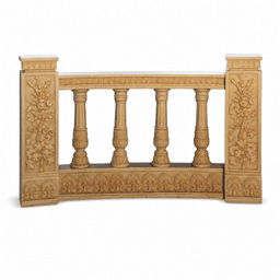 Classical Curved Floral Relief Balustrade Set product on white background