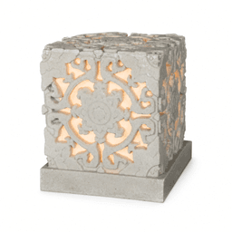 Stone-Effect Openwork Floral Garden Lantern product on white background