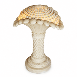 Illuminated Mushroom-Shaped Pedestal Sculpture product on white background