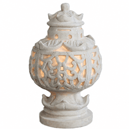 Oriental Carved Faux-Stone Garden Lantern product on white background