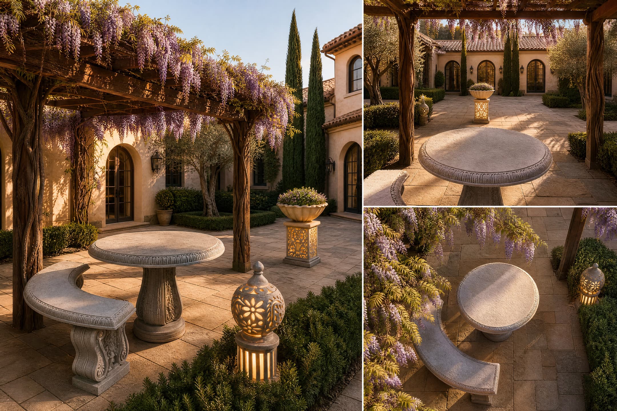 Villa Backyard Garden — pergola-seating (day)