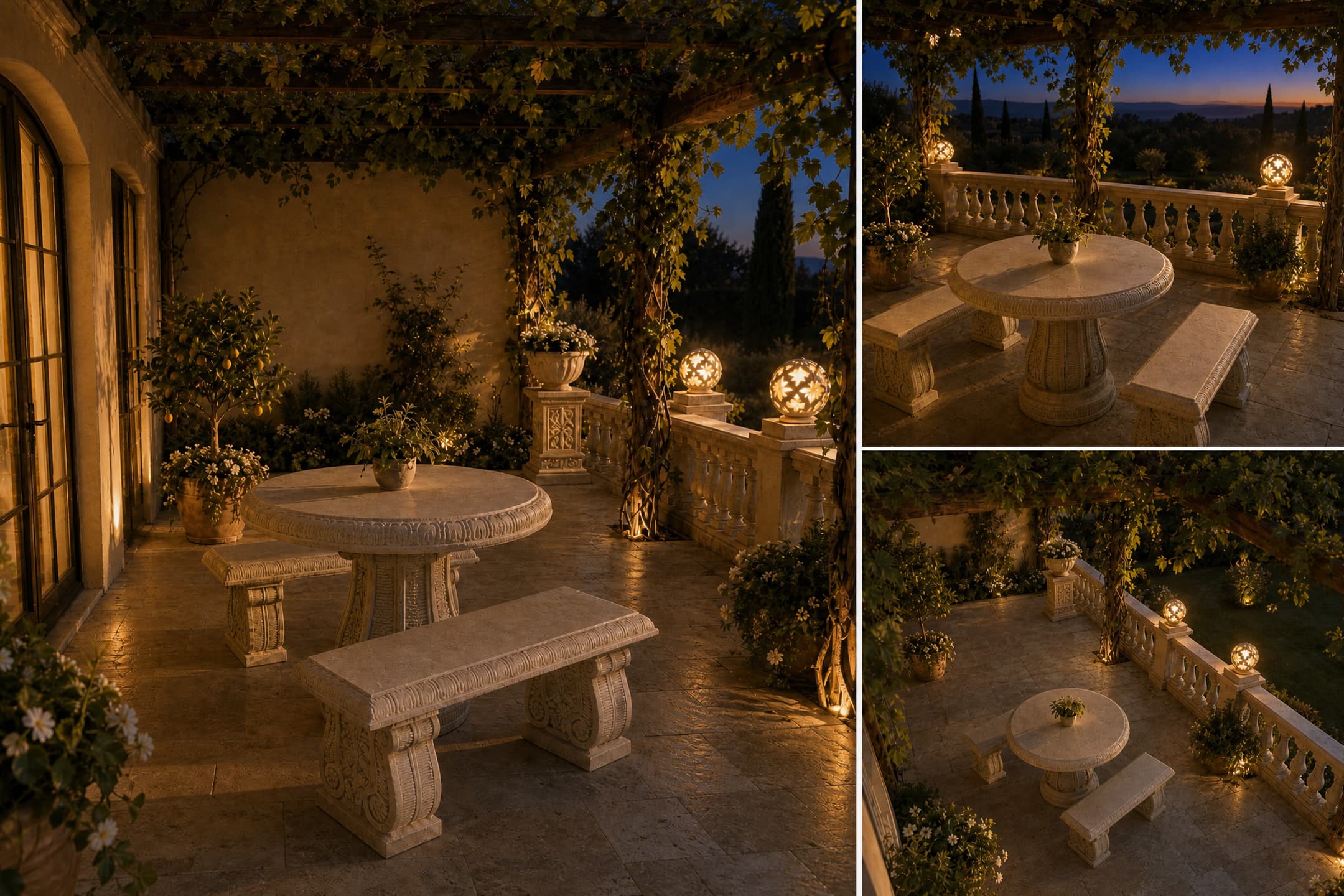 Villa Terrace & Patio — CH-500b (night)