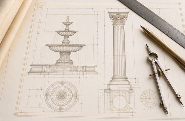 CAD shop drawing blueprint